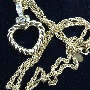 Nolan hillier crystal gold tone necklace